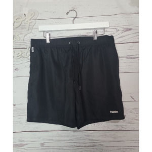 NWT Pockies Black Navy Drawstring Shorties Swim Trunks Shorts Men's Size XL